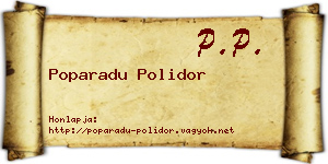 Poparadu Polidor névjegykártya