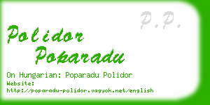 polidor poparadu business card